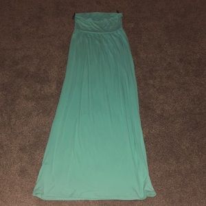 Long strapless dress